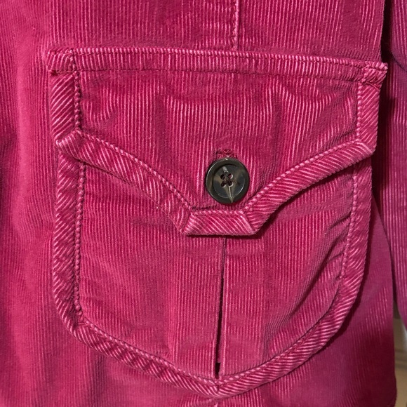 Gap Women's Dark Pink Corduroy Jacket Size 10 - Picture 2 of 16
